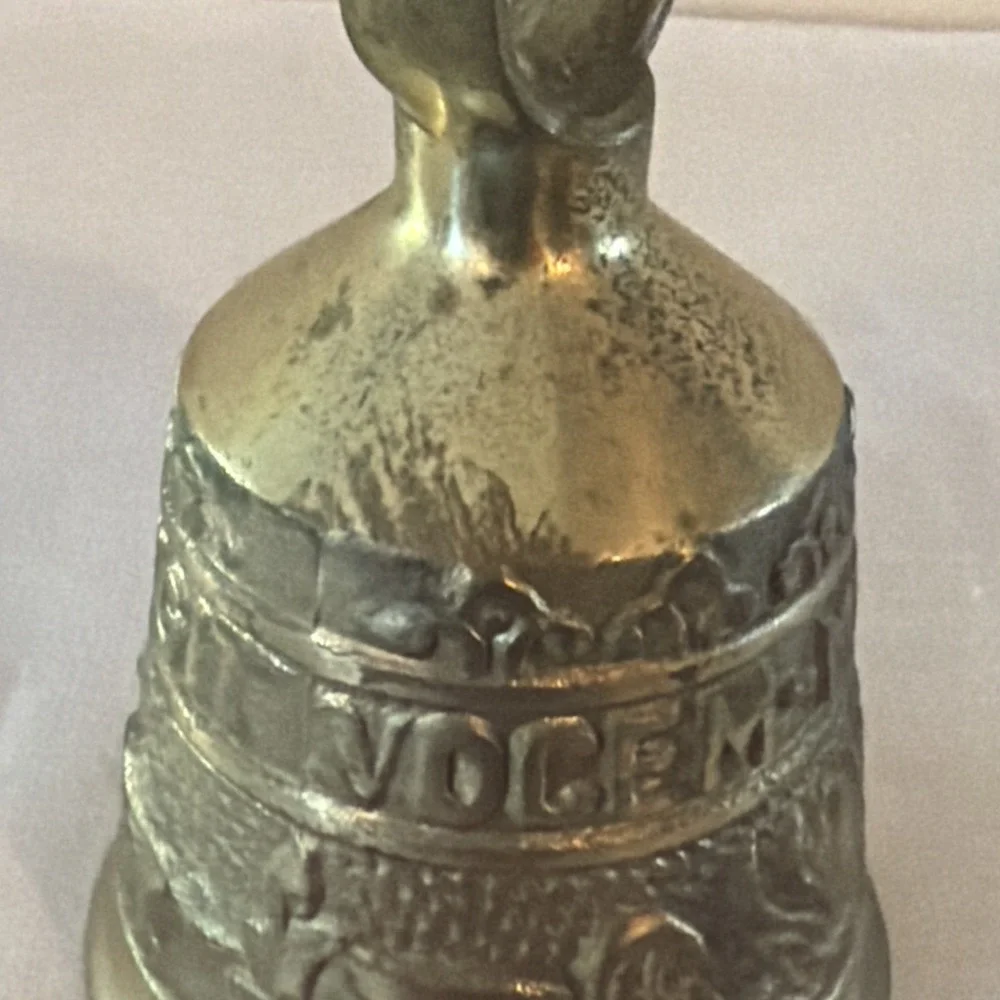 Vintage Brass Monastery Bell w/Latin Words VOCEM MEAM-A OVIME TANGIT - 4